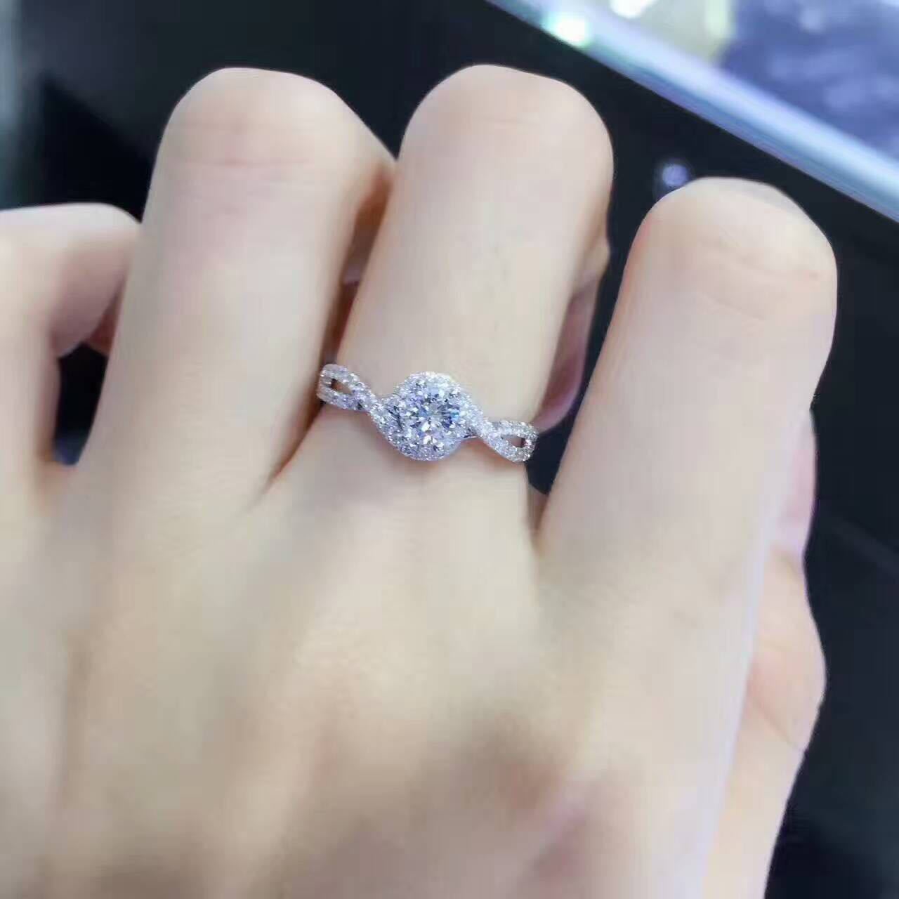 BR CHIC Infinity Love & Romance Sterling Silver Promise Engagement Ring
