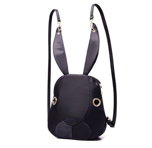 Cartoon Rabbit Nylon Backpack Purse With 4 Color Options