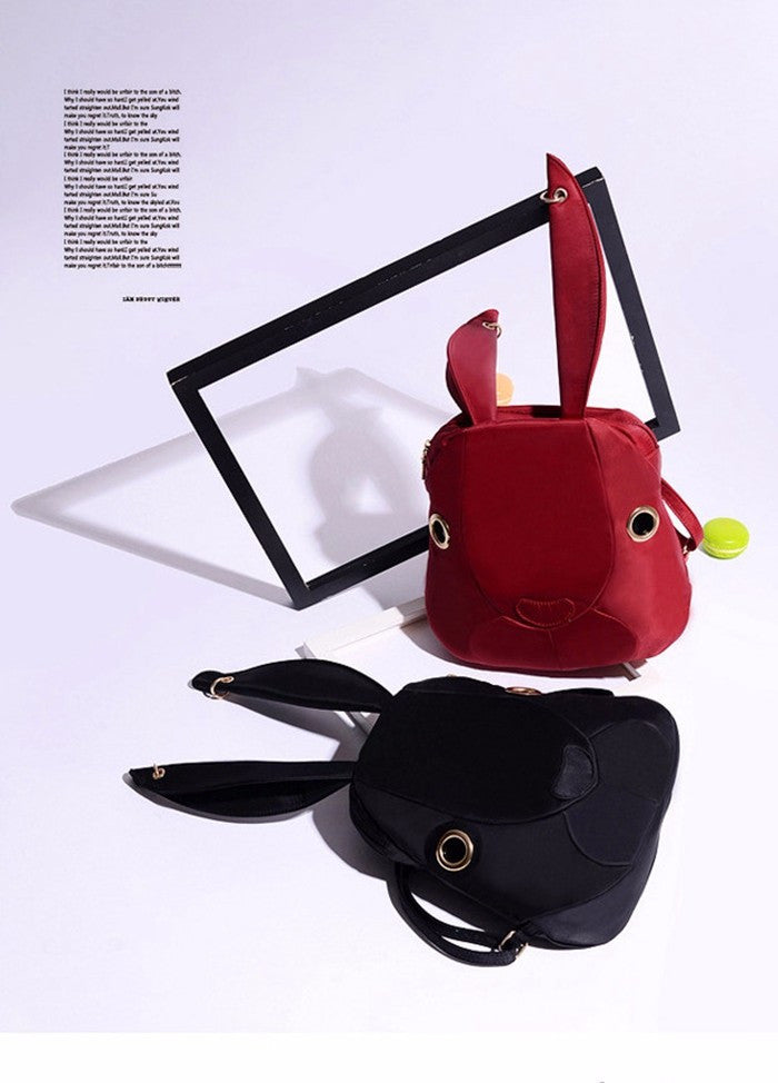 Cartoon Rabbit Nylon Backpack Purse With 4 Color Options