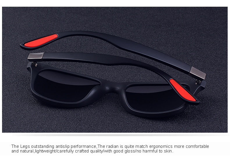 Unisex Classic Retro Rivet Polarized Light Weight Square Sunglasses