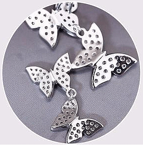 Fashion Jewelry Necklace 925 Sterling Silver Butterflies with AAA Zircon Crystals Pendant with Chain