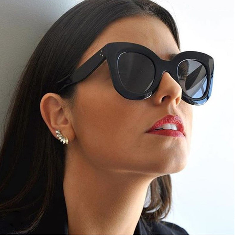 Fashion Women Sunglasses Rivet Shades Big Frame Style UV400