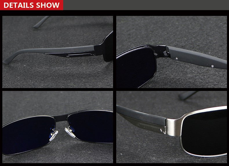 Vintage Polarized Men Sun Glasses Stainless Steel Frame UV400 Protection