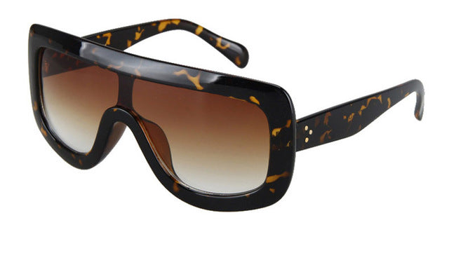 Fashion Bold Frame Gradient Lens Sunglasses