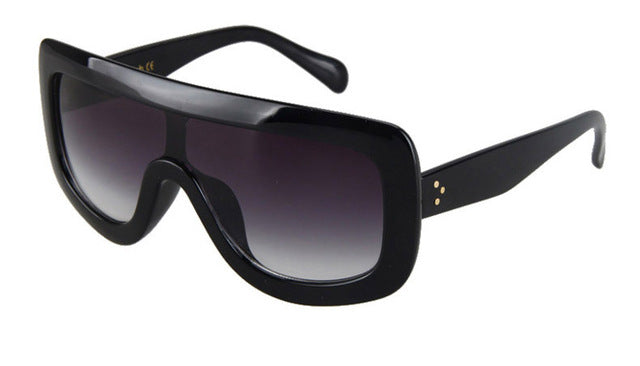 Fashion Bold Frame Gradient Lens Sunglasses