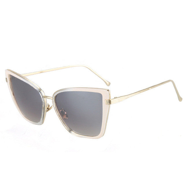 Fashion Cat Eye Sunglasses Vintage Retro Style With UV400 Mirror Lens