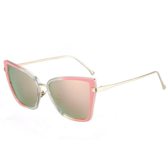 Fashion Cat Eye Sunglasses Vintage Retro Style With UV400 Mirror Lens