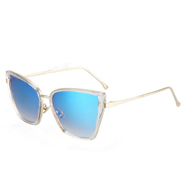 Fashion Cat Eye Sunglasses Vintage Retro Style With UV400 Mirror Lens