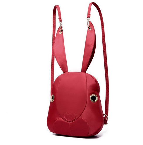 Cartoon Rabbit Nylon Backpack Purse With 4 Color Options