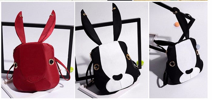 Cartoon Rabbit Nylon Backpack Purse With 4 Color Options