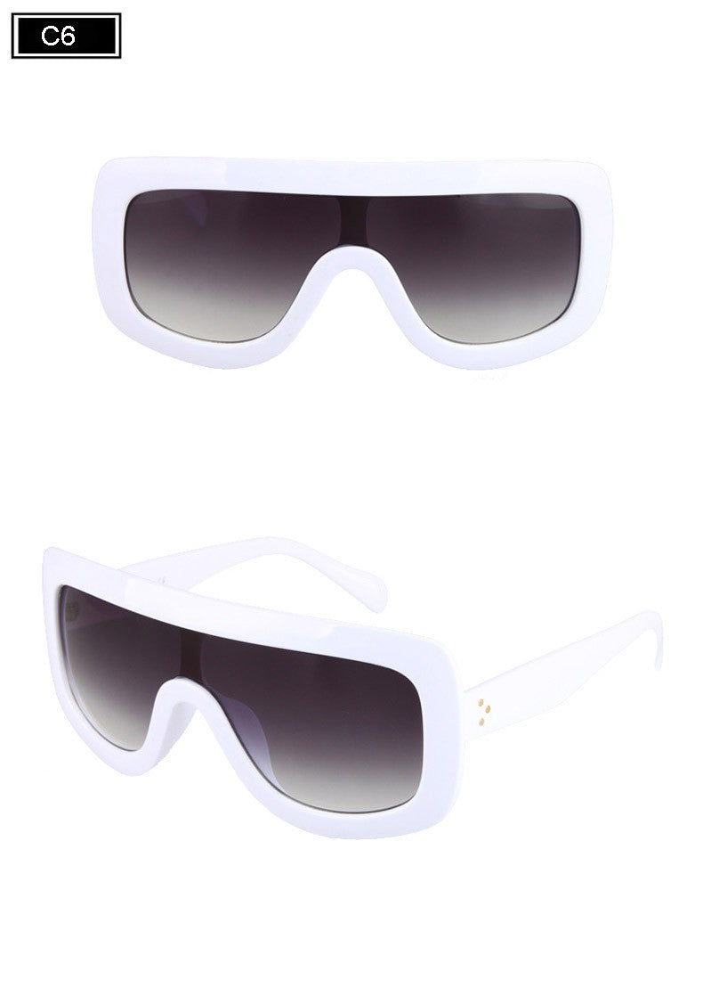 Fashion Bold Frame Gradient Lens Sunglasses