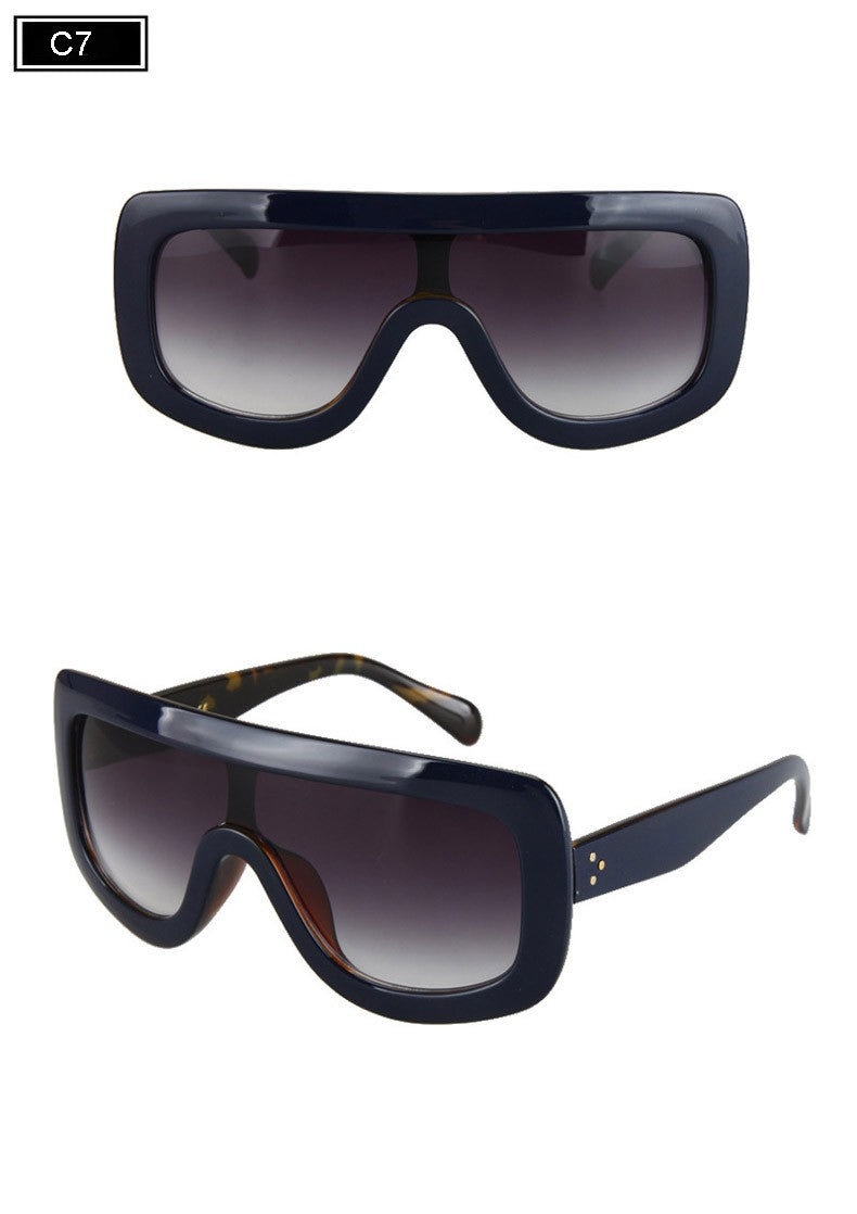 Fashion Bold Frame Gradient Lens Sunglasses