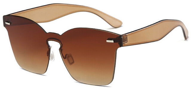Candy Treats Oversized Rectangle Acetate Sunglasses UV400