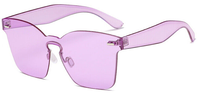 Candy Treats Oversized Rectangle Acetate Sunglasses UV400