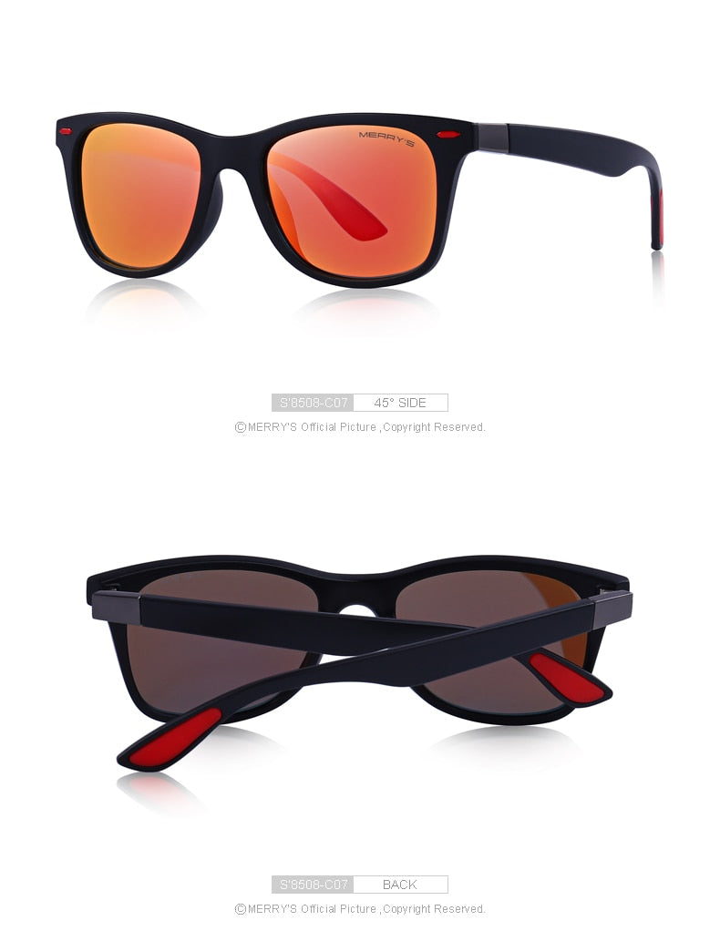 Unisex Classic Retro Rivet Polarized Light Weight Square Sunglasses