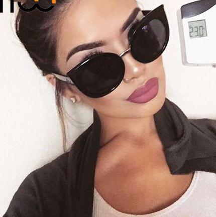 Oversized Cat Eye Acetate Frame Sunglasses  UV400 Lens